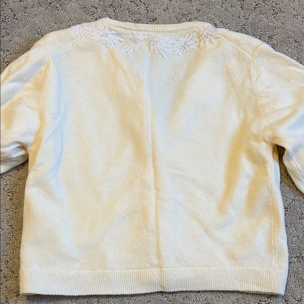 Chic Cream Button Down Cardigan - image 5